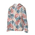 thumbnail image 2 of Pofeuu Tropical Leaves Print Sun Protection Outdoor Lightweight Full Zip UV Cooling Hoodie Long Sleeve Summer Clothing for Outdoor Hiking-X-Large, 2 of 5