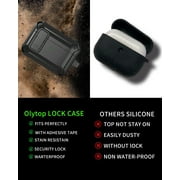 Airpods Pro 2nd/1st Generation Case Men Lock with Cleaning Kit, OTOPO Protective Cover for Airpod Pro 2 Gen Case Women, Shockproof Rugged Shell for Air Pods Pro Case 2022/2019 Black