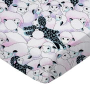 SheetWorld Fitted 100% Cotton Percale Play Yard Sheet Fits BabyBjorn Travel Crib Light 24 x 42, Colorful Sheep