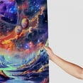 thumbnail image 3 of RUIYC Tree of Life Aesthetic Shower Curtain Set, Trippy Black Colorful Tree Plant Flower, Multiple Sizes White, 3 of 7