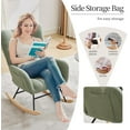 thumbnail image 5 of EastVita Plush Teddy Upholstered Nursery Rocking Chair with High Backrest, Comfy Glider Rocker for Breastfeeding, Indoor Accent Armchair for Living Room, 5 of 7
