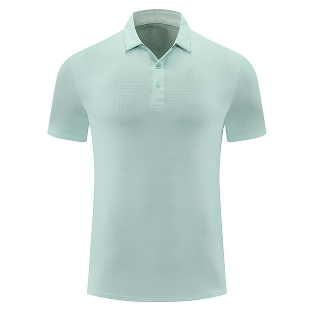 pstuiky Camisas de manga corta para hombre, Blusa informal deportiva de manga corta con cuello vuelto para hombre, color liso, con absorción del sudor camisas casuales para hombre xxxxl