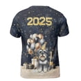 thumbnail image 2 of Happy New Year Schnauzer Welcome 2025 Balloon Firework Party All Over Print 3D Shirt Unisex Merch Miniature Schnauzer Dog Lover - 01014, 2 of 6