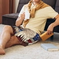 thumbnail image 5 of Sikiie Eagle With USA Flags Mens Pajama Shorts, Lightweight Lounge Pant with Pockets Soft Sleep Pj Shorts for MenMedium, 5 of 6