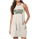 thumbnail image 1 of Vestido de Verano para Mujeres, Vestido de Cuello Redondo sin Mangas de Bolsillo de Impresión de Moda Casual Hecha de 95% Poliéster 5% Spandex para Primavera Verano, Vestido Sexy para Mujeres, 1 of 5