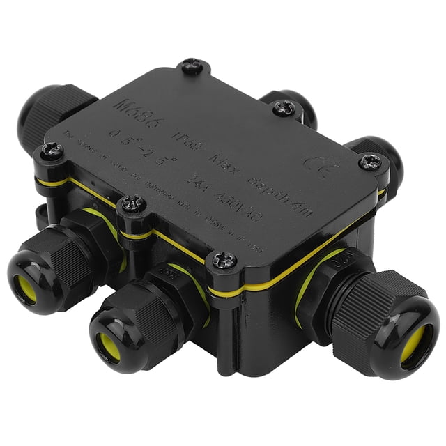 450VAC 24A Plastic Junction Box Electrical Enclosure 5m Underwater Connection Wiring Box