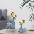 thumbnail image 3 of Baoblaze 2 Pieces Deer Figurines Desktop Ornament Resin Elk Statue Miniature Figurine for Blue, 3 of 8