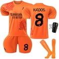 thumbnail image 1 of Boys Girls MBAPPE 10# VINI JR.7# KROOS 8# RODRYGO 11# Kids Football Jersey Suit, 1 of 2