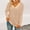 Khaki, variant on XPMWRP Womens Long Sleeve Oversized Tops V Neck Color Block Lightweight T Shirts Comfy Soft Loose Fit Fashion Pullover Black XL