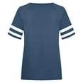 thumbnail image 4 of KIHOUT T-Shirts Graphiques de Détente pour Femmes, Hauts pour Dames Grande Taille pour l'Été, T-Shirts à Col Rond, T-Shirts Raglan à Blocs de Couleur, Taille TG-4TG, 4 of 4