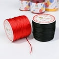 thumbnail image 3 of EOEMY 10 Roll 1mm Braided Macrame Satin Silk Cord Chinese Knot Nylon Rattail Thread-21# Grey, 3 of 9