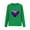 Green, variant on Lorytime Valentine Sweatshirts for Girls Without Hoodie Long Sleeve Tops Heart Valentine's Day Pullover Holiday Outerwear