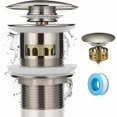 thumbnail image 1 of Desagüe Universal para Lavabo Desagüe para Lavabo Desagüe con Filtro Desagüe Sin Rebosadero Desagüe para Lavabo de Encimera Cromado Sin Rebosadero Lavabo de Baño, 1 of 5
