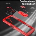 thumbnail image 6 of For Apple iPhone 15 Pro (6.1") Clear Transparent Hybrid with 360° Magnetic Ring Stand PC Heavy Duty Shockproof Back Phone Case Cover by Xpression - Red, 6 of 9