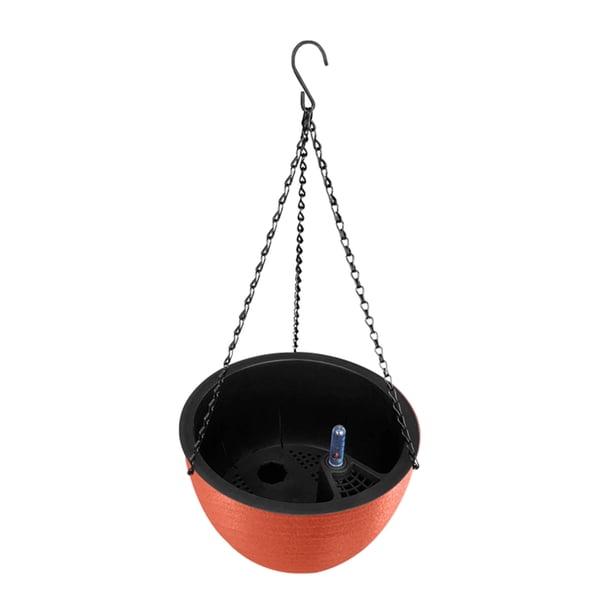 Bewildely Cesta colgante Maceta Maceta de plástico Maceta de riego automático Colgador de soporte Decoración para el hogar Maceta colgante de jardín Jardín y Patio rojo Bewildely HA001100-04