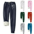 thumbnail image 2 of GA WEIHUA Reduced,Dandelion Sweatpants Women Warm Sherpa Lined Comfy Pant Athletic Workout Sweatpant Fleece Joggers Pants(Blue,XXL), 2 of 4