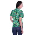 thumbnail image 4 of Moomaya Printed Half Sleeve Shirt For Women Button Down Collar Casual Top, 4 of 6