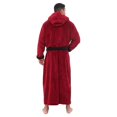 thumbnail image 3 of Mens Winter Warm Hooded Coat Bathrobe Towelling Long Dressing GownM, 3 of 3
