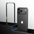 thumbnail image 3 of Metal Bumper Phone Case For iPhone 17 Pro Max,Slim Metal Frame Backless Fast Heat Dissipation,Ultra Slim Shockprood Anti-fall Protection,No Back Design,Rugged Thin Fit Phone Case,Black, 3 of 8