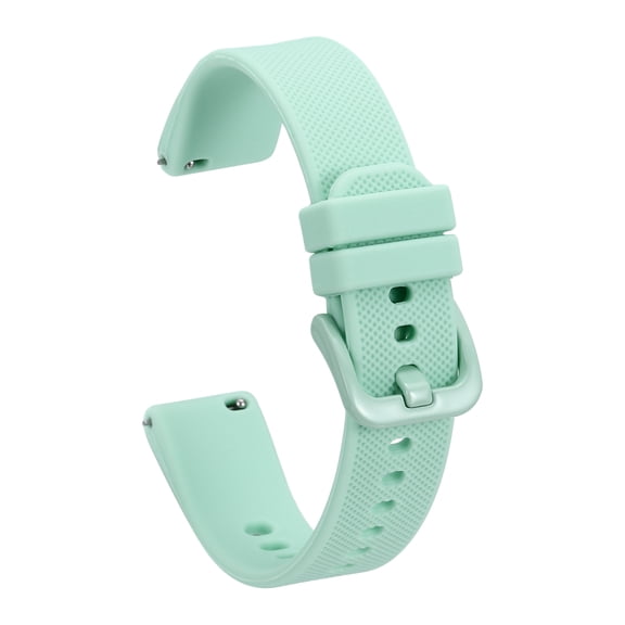 Uxcell Silicone Watch Bands 16mm Width Soft Quick Release Watch Bands Replacement Sports Straps with Stainless Steel Buckle for Men Women, Light Green