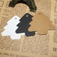 thumbnail image 2 of 50pcs Christmas Tree Shape Label Kraft Paper Vintage Blank Name Tag Price Tags Wedding Party Gift Tags (White), 2 of 6