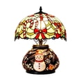 thumbnail image 2 of Vintage Christmas Table Decor with 10 Inch Glass Shade,Cozy Table Lamp for Living Room Nightstand,Festive Table Decorations for Home,1 Pack, 2 of 8