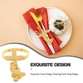 thumbnail image 3 of unbranded 4Ud Servilleteros Dorados De Metal Para De En Y Fiestas Elegantes, 3 of 8