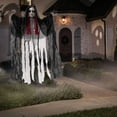 thumbnail image 3 of Motion-Sensor Hanging Ghost Doll with Witch Hat, Halloween Animated Scary Decoration for Indoor Outdoor Haunted House (Style C), 3 of 9