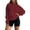 Wine, variant on Casual Hooded Sweatshirt Soft Comfortable Pullover Hoodie for Women Basic Loungewear,,XS