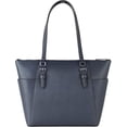 thumbnail image 3 of Michael Kors Womens Charlotte Large Top Zip Tote 35F0SCFT3L-406 (Navy/Silver Hardware), 3 of 4