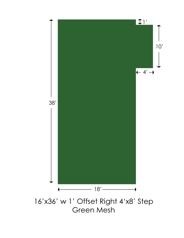 WaterWarden in-Ground Pool Safety Cover Rectangle, Fits 16' x 36'+4' x 8', 1 Foot Offset Left, UL Classified to ASTM F1346