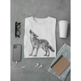 thumbnail image 3 of Howling Gray Wolf Sketch T-Shirt Men -Image by Shutterstock, Male 3X-Large, 3 of 4