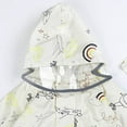 thumbnail image 4 of Cnbwig Waterproof Hooded Rain Coat Baby Romper Raincoat Cartoon Prints Lightweight with Hood Jumpsuit Rain Wear Loose Cute Coats Outdoor Activity Jacket A Light Gray 6-7 T, 4 of 6