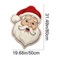 thumbnail image 3 of Santa Claus Shape Bath Rug, Shaggy Soft and Absorbent Bath Rug, Non-Slip Thick Plush Machine Washable Dry Bath Mats for Bathroom, Living Room, Tub and Shower Home Decor, 31.49 x 19.68 Inch, 3 of 7