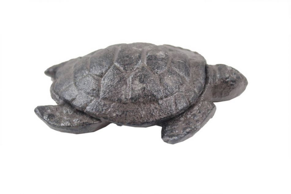 Cast Iron Decorative Turtle Paperweight 4'