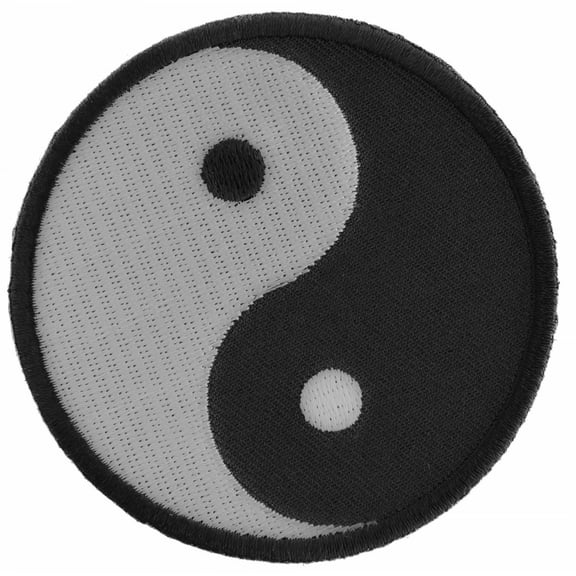 Ying Yang Novelty Iron on Patch