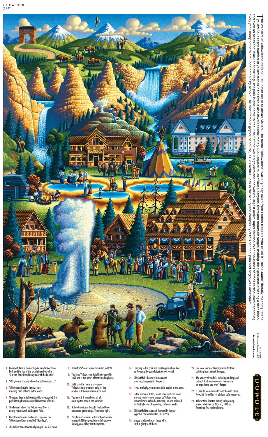 Buffalo Games 300-Piece Dowdle Yellowstone National Park Adult Interlocking Jigsaw Puzzle