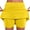 Yellow, variant on Skorts for Women Dressy Casual Pocket Pants Solid Color Mid Waist Short Sport Skirts Tennis Skorts (Dark Blue,L)