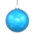 thumbnail image 1 of Vickerman Vickerman Boule Turquoise Brillante 8 Pouces Ornement de Noël, 1 of 3
