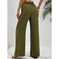 thumbnail image 3 of SWSMCLT Women's Palazzo Pants Travel Lounge Beach Long Pleated Summer Casual Trousers High Waisted Pants Army Green 8, 3 of 5