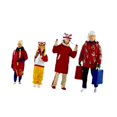 thumbnail image 4 of 4x 1/64 figuras familiares de escala modelos de diseño artesanía de arte mini accesorios de fotos de fotos de año nuevo personajes miniaturas, 4 of 9