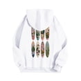 thumbnail image 7 of Godom Women Loose Hoodie Sweatshirt Solid Basic Fleece Letter Long Sleeve Kangaroo Pocket Drop Shoulder Pullovers Top, 7 of 7
