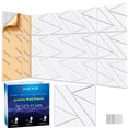 thumbnail image 1 of Paneles de pared insonorizados BSHEAD, paquete de 12 unidades, 30 x 30 x 1,2 cm, blanco estudio, 1 of 6