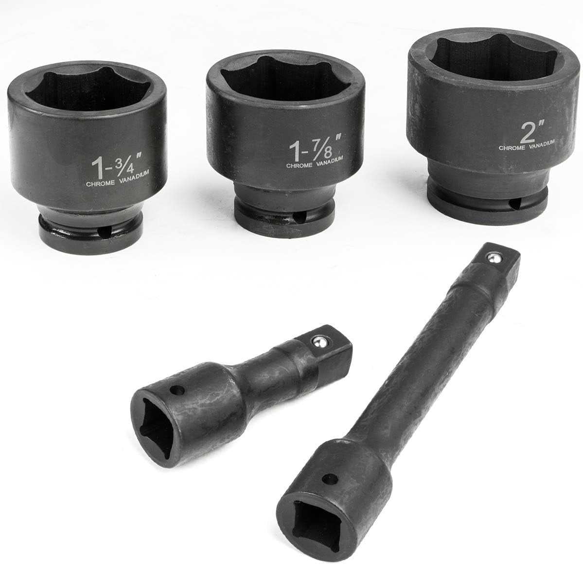 Stark USA 3/4" Drive 21PC Impact Socket Set, 6 Point, SAE 3/4" - 2", Ratchet Wrench, Extension Rods, Sliding Bar, CrV Steel