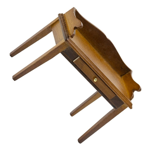 Doll School Table Dollhouse Accessories Retro Desk Miniature Furniture Household Scene Birch