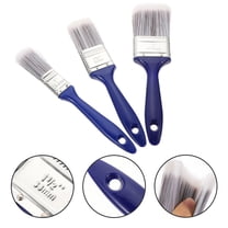 GAXIRE 3-Piece Wide Flat Paint Brush Set for Artists, Nylon Bristles, Handles, Ideal for Acrylic, Oil, and Watercolor Painting
