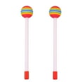 thumbnail image 2 of Drum Sticks, Hand Percussion Rainbow Color Exercise Arm Strength 2Pcs Round Felt Drum Stick Improve Music Perception  For Practice For Children Adults, 2 of 8