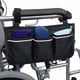 thumbnail image 5 of Bolsa para silla de ruedas (negra, 32,5 x 18 cm) con bolsillos, bolsa para reposabrazos lateral de silla de ruedas, bolsa de almacenamiento para accesorios de silla de ruedas y scooter de movilidad, 5 of 5