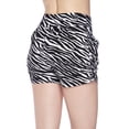 thumbnail image 2 of Buttery Smooth Zebra Print Harem Shorts Black L/XL, 2 of 2
