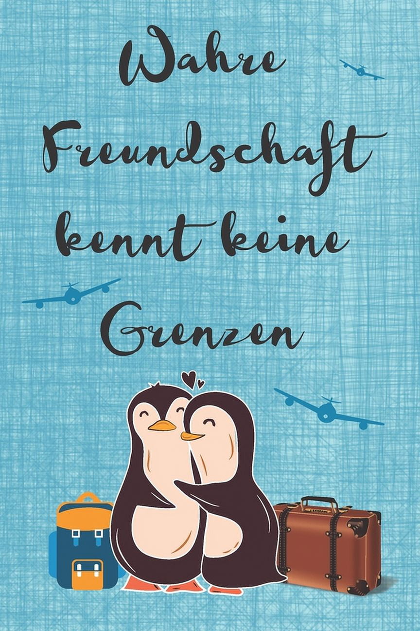 Wahre Freundschaft kennt keine Grenzen A5 blanko Softcover Freundebuch